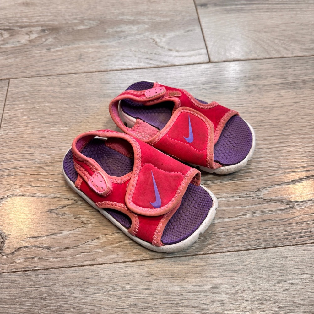 Nike Toddler Girl's‎ Sunray Protect 2 Sandals Pink Purple Water Shoes Size 4